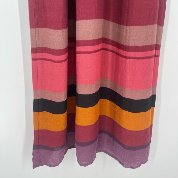 LOFT ANN TAYLOR Maxi Dress Size 8 Stripes Block Colorful Halter Tie Neck Casual - Picture 13 of 16